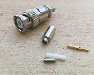 RF / male BNC Coaxial Connector, Straight Plug, Crimp Z2219 - Picture 1 of 2