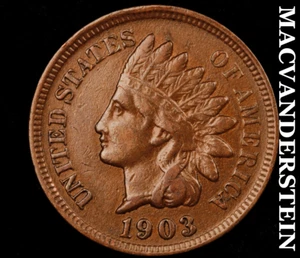 1903 Indian Head Cent - seltenes extra feines besseres Datum keine Reserve #C2516 - Bild 1 von 2