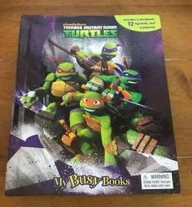 Teenage Mutant Ninja Turtles Nickelodeon My Busy Books 2013 7 Figures And Mat... - Foto 1 di 3