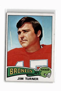 Jim Turner Football #158 1975 Topps Denver Broncos - Picture 1 of 2