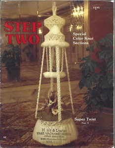 Vintage Macrame Crafts Pattern Booklet of Plant Holders & Wall Hangings-Step Two - Picture 1 of 1