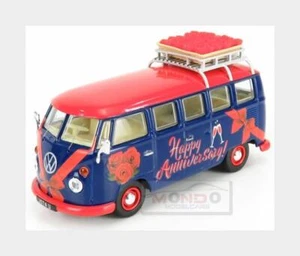1:43 Corgi Volkswagen T1 Minibus Happy Anniversary 1961 Blue Red CC02735 Modellb - Bild 1 von 2