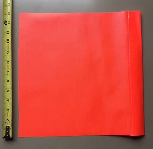 2 Safety Flag 13" x 13" Vinyl Red/Orange Warn Caution Traffic Crossing Kids Play - Picture 1 of 2