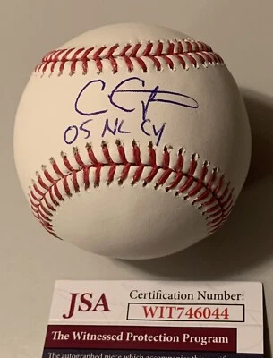 Chris Carpenter “05 NL CY” Firmado Oficial Grandes Ligas Béisbol JSA # WIT746044 Foto 1 de 2