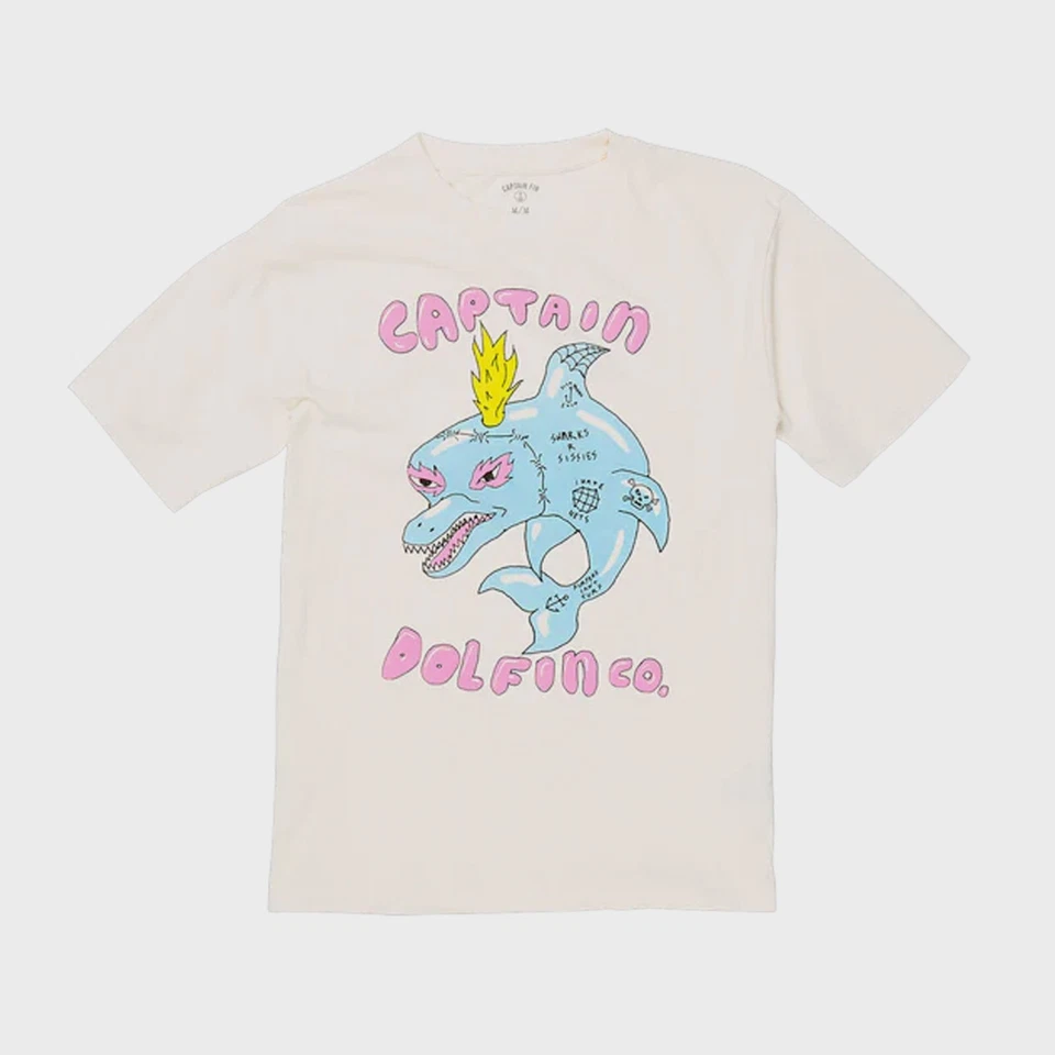 CAPTAIN FIN - Camiseta Ozzy Wrong Dolfin Para Hombre - Blanca De Colección - Camiseta Manga Corta Foto 1 de 1