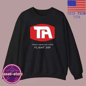 Airplane! Trans American Crew Flight 209 Black Size S-3XL - Picture 1 of 1