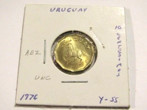 Uruguay 1976 10 Centesimos unc Coin Horse - Picture 1 of 5