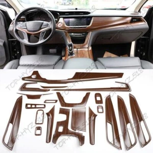 For Cadillac XT5 2017-2019 Wood Grain Car Interior Kit Full Set Cover Trim 20pcs - Bild 1 von 14