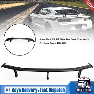 ZL1 1LE Style Rear Trunk Wing Spoiler Fits Chevy Camaro 2016-2022 Gloss Black - Picture 1 of 14