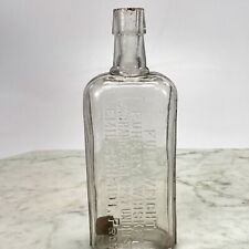 Clear Pure Rye Schmidt Whiskey Bottle Union st Bellaire Ohio