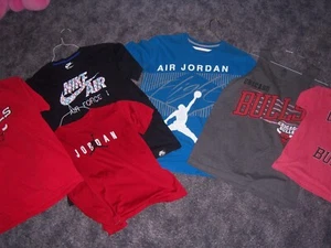 AIR JORDAN,  BULLS NIKE ADIDAS LOT OF 6 2 YOUTH medium 3 ADULT LARGE 1 ADULT S - Picture 1 of 3