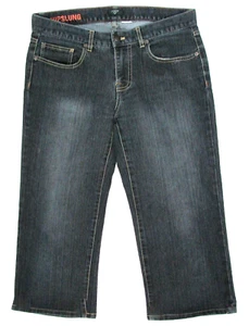 J CREW DUNKLE WASCHUNG STRETCH HIPLUNG GERADE CAPRI JEANS DAMEN GR. 31R 33x21 #044 - Bild 1 von 5