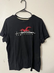 Camiseta Hollister Gráfica Logo Grande Negra Cuello Redondo - Imagen 1 de 5