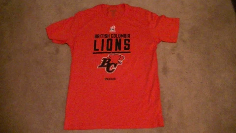 BC Lions Reebok Reception T Shirt - Medium Cover