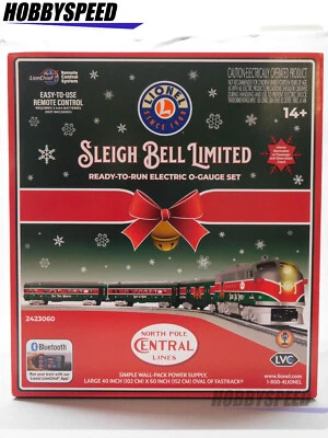 LIONEL SLEIGH BELL LIMITED PASSENGER LIONCHIEF TRAIN SET  O GAUGE 2423060 NEW - Image 1 of 4