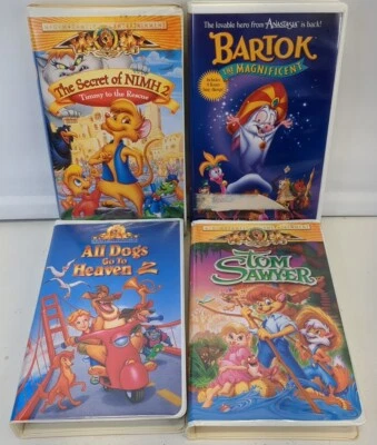 Lot Of 4 Children's VHS BartokTomSawyer AllDogs GoToHeaven,TheSecretOf The Nimh2 - Image 1 of 4