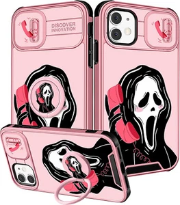 Pink Skeleton Phone Case for Apple iPhone 11 6.1" & Ring Holder Cartoon - New - Picture 1 of 6
