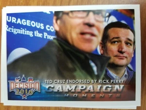 Tarjeta de momentos de campaña Decisión 2016 #125 Ted Cruz respaldada por Rick Perry SP - Imagen 1 de 1