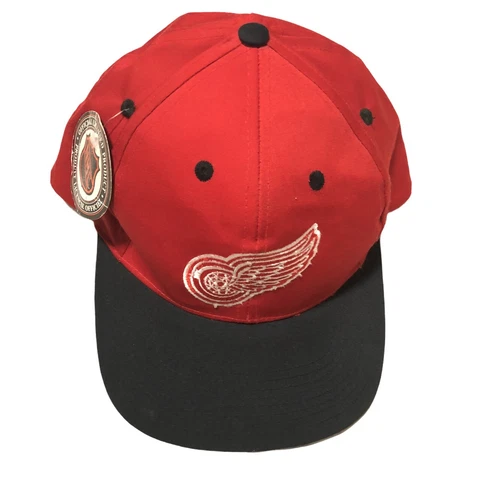 Detroit Red Wings 90s Snapback hat New Original Logo 7 NHL Hockey Vintage Cover