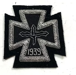 WWII GERMAN WWI Issue Iron Cross- Tunic Jacket Embroidered "Sew on" Type - Picture 1 of 1