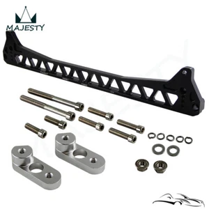 Rear Aluminum Subframe Brace Tie Subframe Subillet For 92-95 Honda Civic Black - Picture 1 of 9