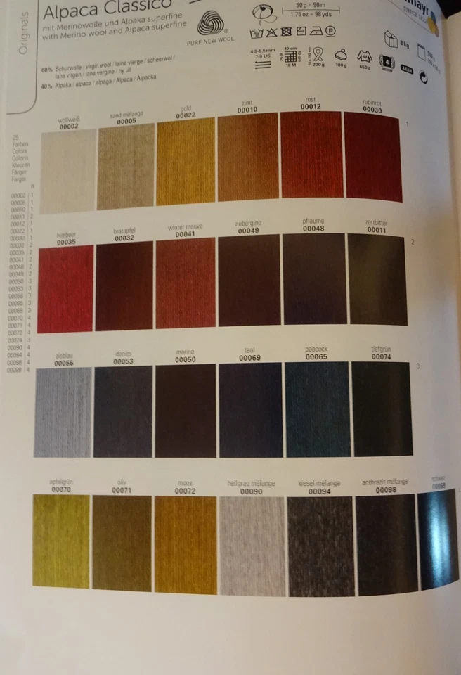 119 €/1 kg Alpaca Classico 50 g kuschelig Schachenmayr Wolle mit Merino - Bild 1 von 1