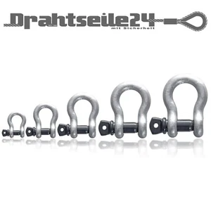 Schäkel Schekel Geschweift Hochfest 0,33t 0,5t 1t 2t 3,25t 4,75t Schäkelhaken - Bild 1 von 11