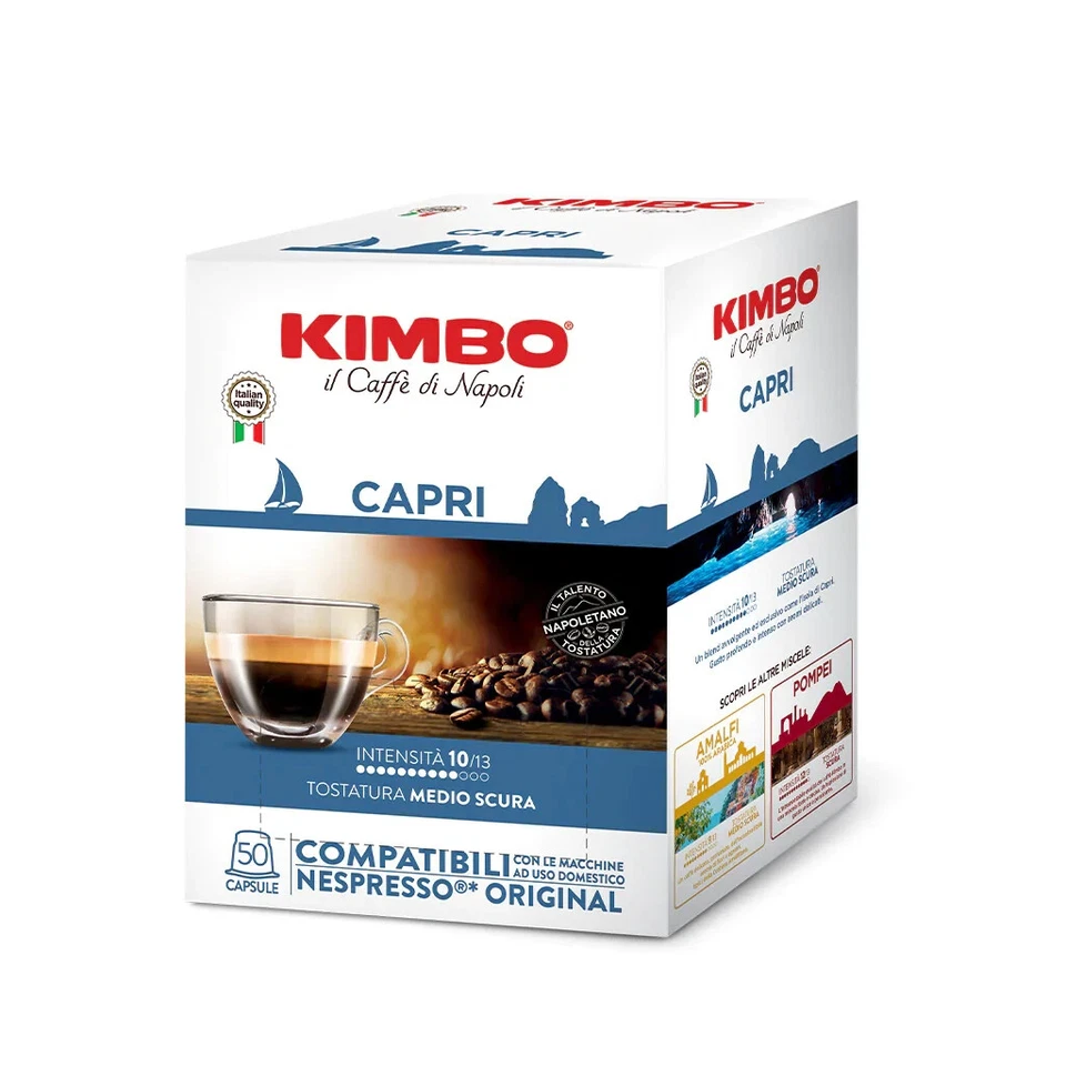 Caffe' Kimbo 100 Capsule Compatibili Nespresso Miscela Capri