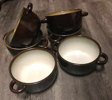 Vintage Franciscan Pottery Two Handled Bowls - Chestnut - Interpace England