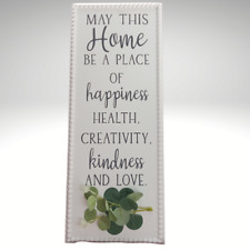 French Country Chic Wall Decor Sign 20"x 8" | Bloomcore Home, Happiness, Health