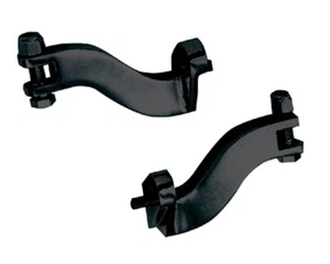 Black Passenger Footpeg Mount Brackets For 93-06 Harley Touring Bagger 24136 - Foto 1 di 1