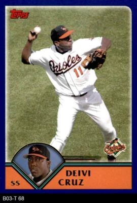 2003 Topps Traded #68 Deivi Cruz T Orioles 8 - NM/MT - Image 1 of 2