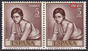España 1965 Edifil 1665it "o" con acento en pareja con pinturas normales MNH VF - Imagen 1 de 1