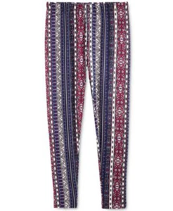 Girls Leggings Epic Threads Elastic Waist Tribal Print Navy Maroon Ivory S NWT - Picture 1 of 5