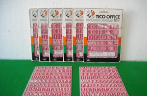 "STOCK 4,000 STICKER LABELS WITH 27 LETTERS RED ALPHABET "TYCO" - Picture 1 of 1
