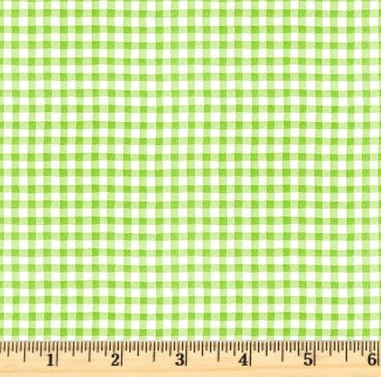 Hoppy Easter Plaid Green Easter Fabric 4972 G  Half Yard Continuous Cuts - Image 1 of 1
