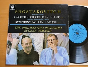 SBRG 72081 Shostakovich Cello Concerto Rostropovich Ormandy CBS Stereo NEAR MINT - Picture 1 of 7