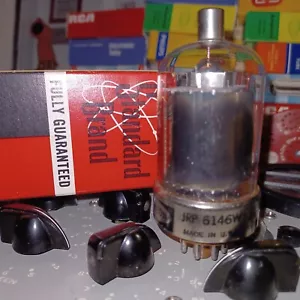 One(1) Unused TV7D/U Tested 1966 RAYTHEON JAN JRP 6146W TUBE -V.STRONG - Picture 1 of 10