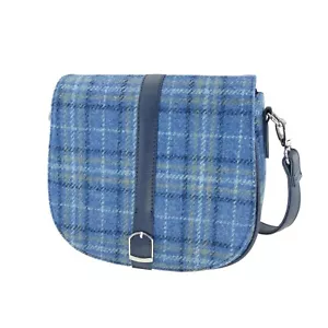 Authentische Damen-Schultertasche Harris Tweed hellblau kariert LB1000 COL 125 - Bild 1 von 1