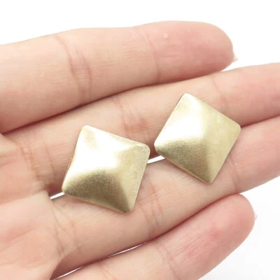 925 Пробы позолоченный винтажный квадратный цепочка звено запонки - Изображение 1 из 4