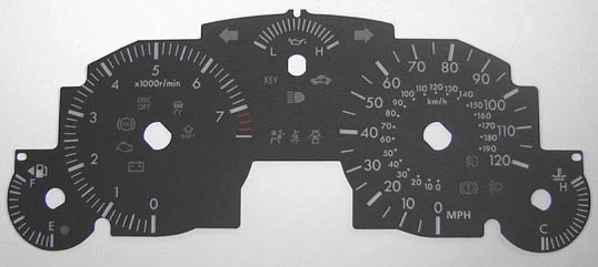 Kit de conversión esfera negra Lockwood Mazda MX5 Mk3 2005- 120 mph kmh a MPH C076 - Imagen 1 de 1