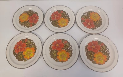 Midwinter Nasturtium Stonehenge Plates X6 - Used - Good Condition B87 P57 - Image 1 of 4