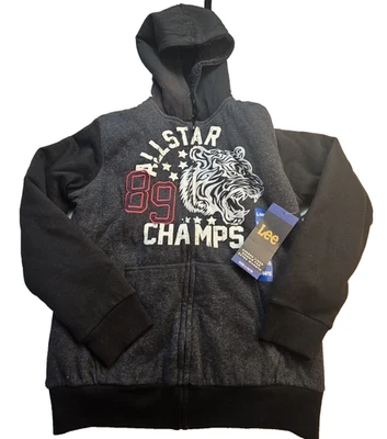 Новая толстовка с капюшоном Lee для мальчиков большая шерпа с подкладкой черная 89 All Star Champ на молнии новая с ценниками - Изображение 1 из 4