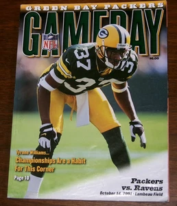Vintage NFL Game Day Green Bay Packers vs Baltimore Ravens 10/14/2001 Program - Picture 1 of 3