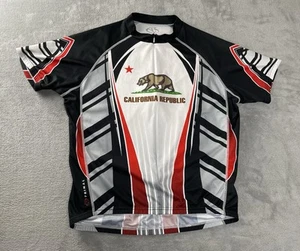 Primal Cycling Jersey Shirt Mens XL ? California Republic Logo, Pockets 3/4 Zip - Picture 1 of 17