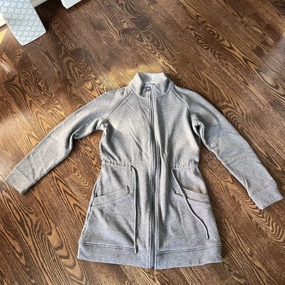 Sudadera Ugg Cremallera Cintura Larga Cintada Gris Talla Pequeña Foto 1 de 4