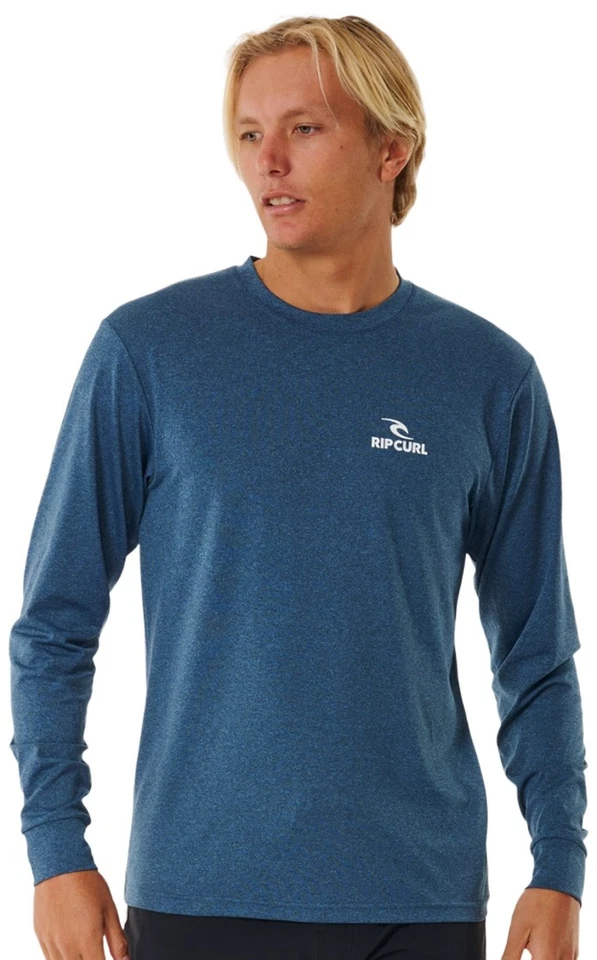 Rip Curl Stack LS Surf Shirt - Navy Marle - New - Image 1 of 1