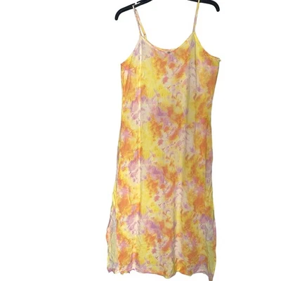 Style & Co Cami Slip Tank Maxi Dress Citrus Dye Warm Size Petite Medium PM $60 - Image 1 of 4