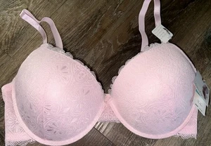 Jessica Simpson ~ Women's Full Figure Bra Underwire Padded Floral Pink ~ 38D - Picture 1 of 6