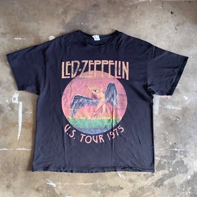 2011 Y2K VINTAGE INSPIRED LED ZEPPELIN 1975 TOUR T-SHIRT SZ 2XL XXL RETRO 70s - Image 1 of 4